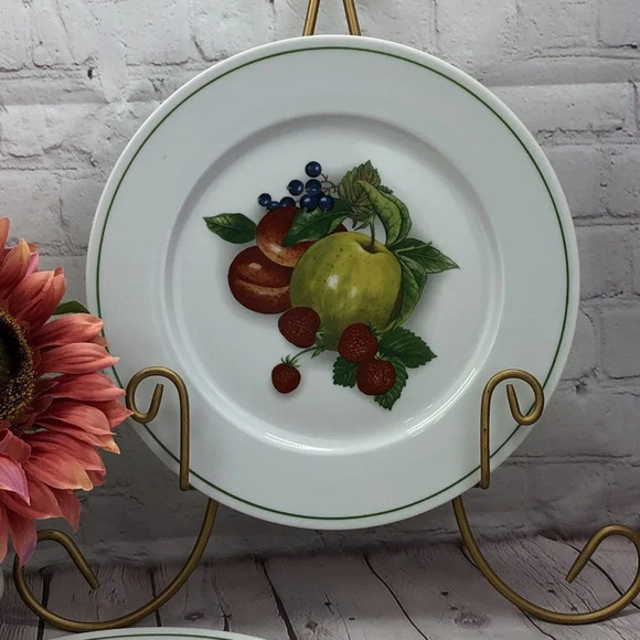 vintage porcelain plates made in france fruits - Picture 2 of 6